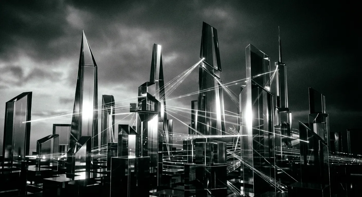 Futuristic digital illustration of Dubai skyline with secure Private AI shield